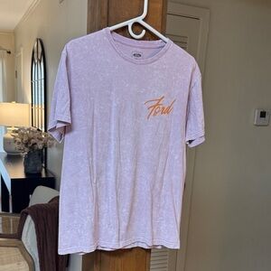 Ford Washed Light Pink Short Sleeve Tee with Orange Logo